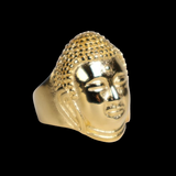 Golden Buddha Head Ring