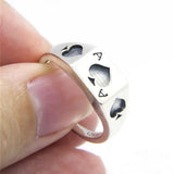 Mini Ace of Spades 925 Silver Ring