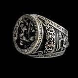 Medusa Gemstone Signet Ring