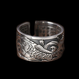 Koi Fish 925 Silver Ring