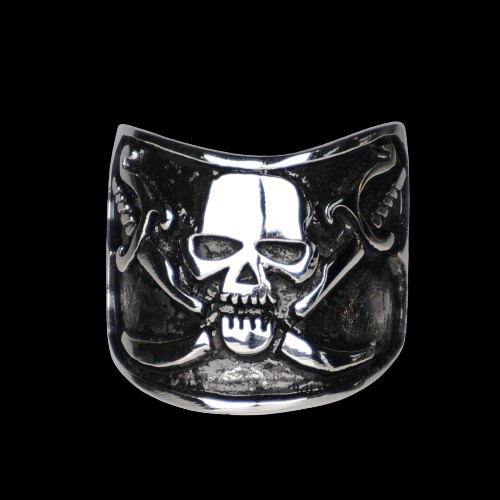 Skull and Bones Cutlass Pirate Ring