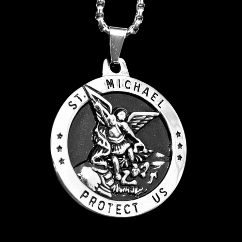 ST MICHAEL PROTECT US NECKLACE Rebelger