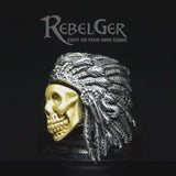 Golden Skull Warrior Chief Ring