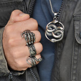 Crossed Snake Necklace