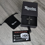 Black Christ Cross Ring