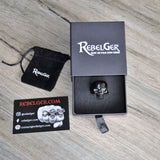 JAW SKULL BLACK RING - Rebelger.com
