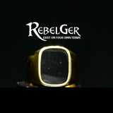 Onyx Ring Silver And Gold