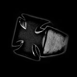BLACK CROSS RING - Rebelger.com