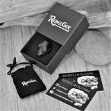 BLACK HEAVY GRIN SKULL RING - Rebelger.com