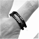 BLACK HEXAGON RING - Rebelger.com