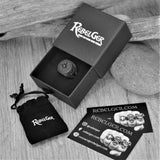 Black Nautical Navigation Anchor Ring - Rebelger.com