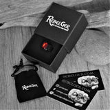 BLACK RED STONE SHIELD RING - Rebelger.com