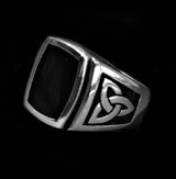 BLACK SIGNET ODIN'S HORN RING - Rebelger.com