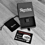 BLACK STUDDED SQUARE RING - Rebelger.com