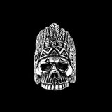 CHIEF NATIVE SKULL RING - Rebelger.com