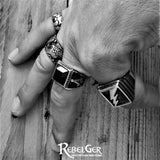 CRACKED BAND RING - Rebelger.com