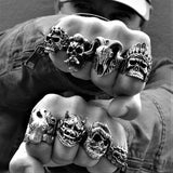 CROSS RAM SKULL RING - Rebelger.com