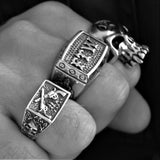 CROSSED GUN RING - Rebelger.com