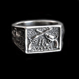 CROSSED GUN RING - Rebelger.com