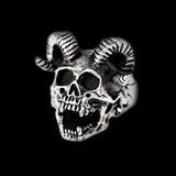 DEVIL GOAT SKULL RING - Rebelger.com