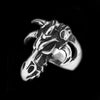 DRAGON SKULL HEAD RING - Rebelger.com