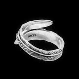 FEATHER WRAP 925 RING - Rebelger.com