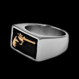 GOLD GUN RING - Rebelger.com