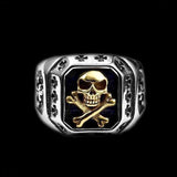 GOLDEN SAINT SKULL RING - Rebelger.com