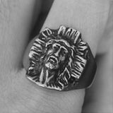 HAND CARVED JESUS RING - Rebelger.com