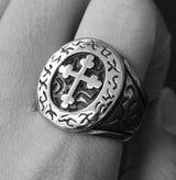JESUS CROSS RING - Rebelger.com