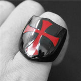 KNIGHTS TEMPLAR SHIELD RING - Rebelger.com