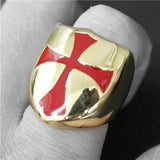 KNIGHTS TEMPLAR SHIELD RING - Rebelger.com
