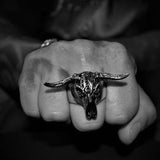 LONGHORN SKULL RING - Rebelger.com