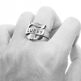 LUCKY SILVER RING - Rebelger.com