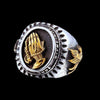 PRAYER HANDS GOLD RING - Rebelger.com