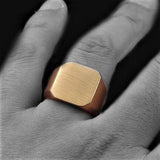 SQUARE GOLD RING - Rebelger.com