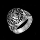 SACRED PRAYER HANDS RING - Rebelger.com