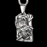 SKULL AND ROSES NECKLACE - Rebelger.com