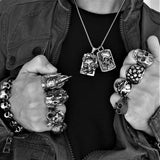 SKULL AND ROSES NECKLACE - Rebelger.com