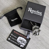 SKULL AND ROSES NECKLACE - Rebelger.com