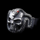 SNAKE BITE SKULL RING - Rebelger.com