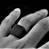 SQUARE BLACK RING - Rebelger.com