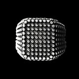 STUDDED PUNK CUBE RING - Rebelger.com