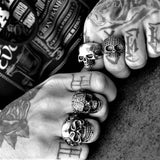 STUDDED PUNK SKULL RING - Rebelger.com