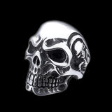 TRIPLE SKULL BIKER RING - Rebelger.com