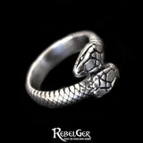 TWO HEADED SNAKE RING - Rebelger.com