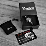 VINTAGE RAVEN SKULL  NECKLACE - Rebelger.com