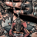 VIRGIN MARY FIGURE NECKLACE - Rebelger.com