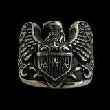 American Eagle Shield Biker Ring