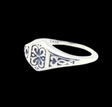 Mini Celtic Flower 925 Silver Ring